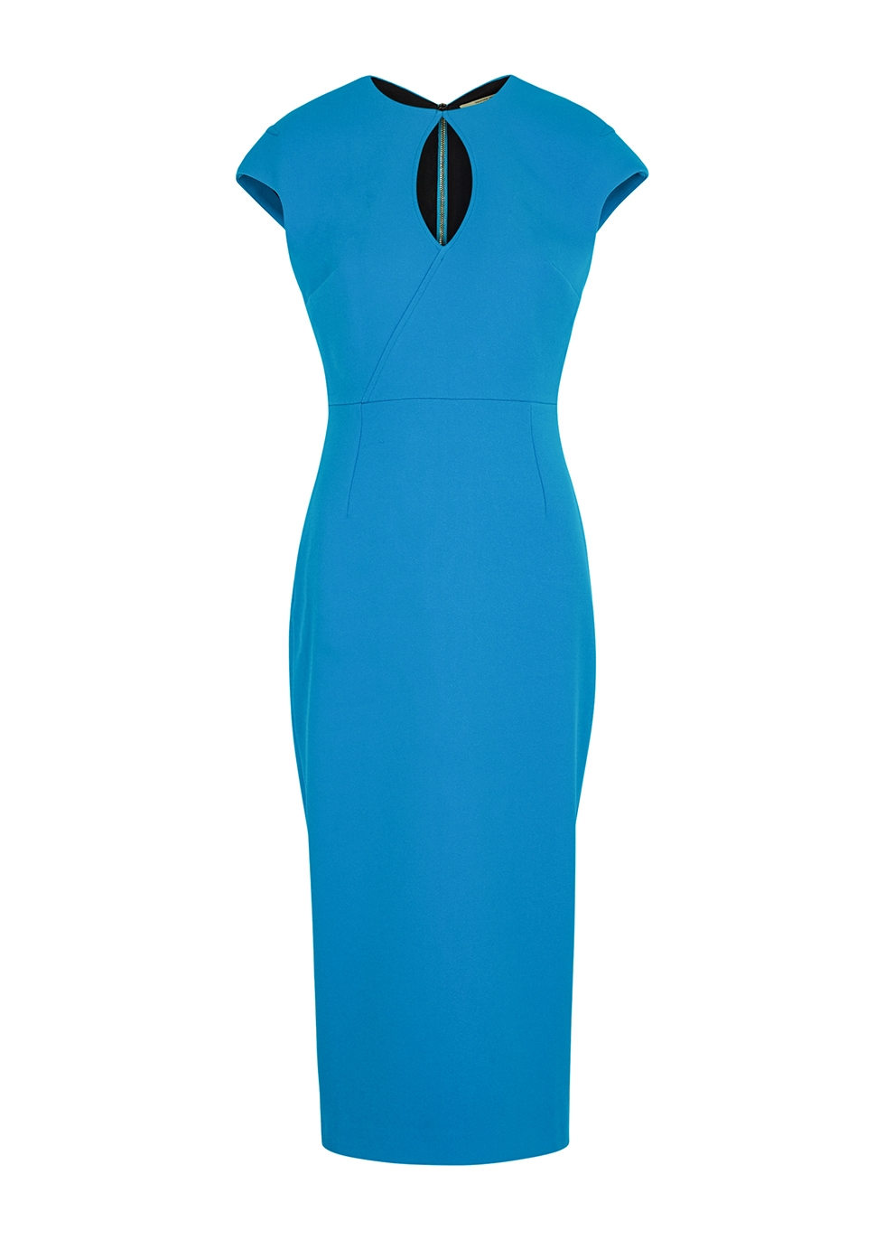 Roland Mouret CHISWELL BLUE MIDI DRESS