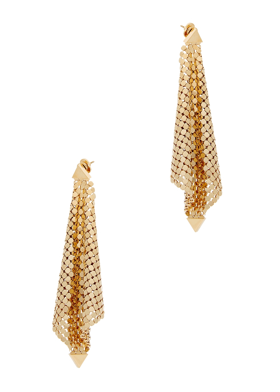 Pixel Flow gold-tone drop earrings