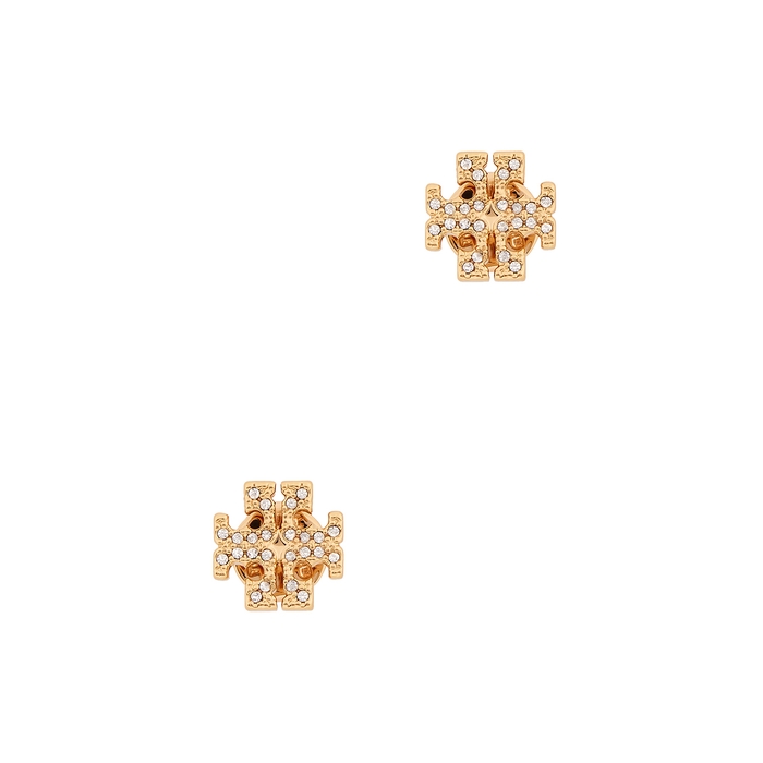 Tory Burch Kira Logo Gold-tone Earrings