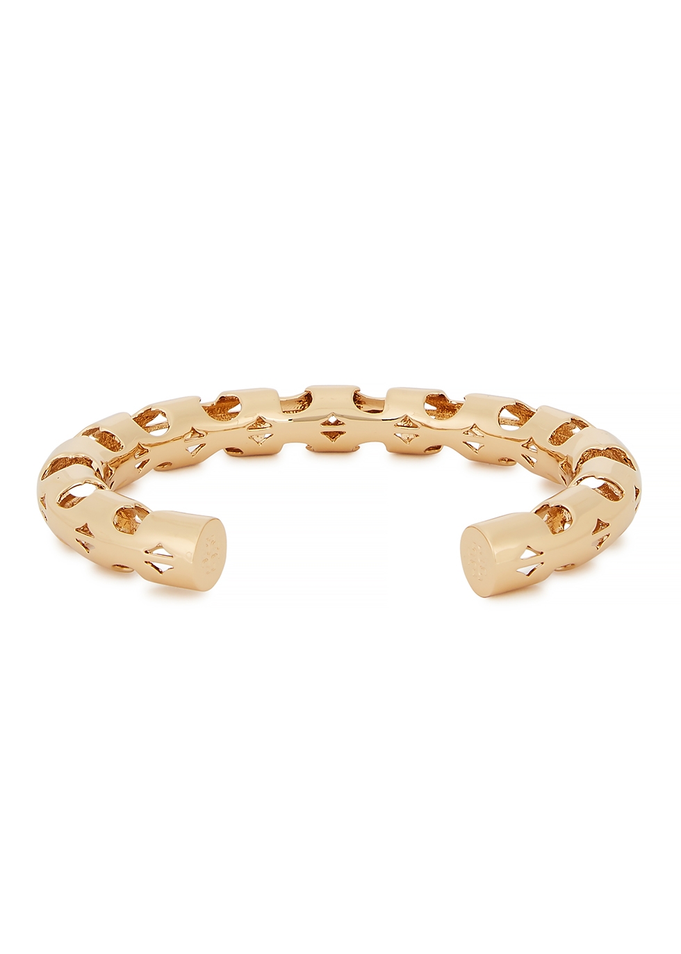Serif-T Fretwork 18kt gold-plated cuff bracelet