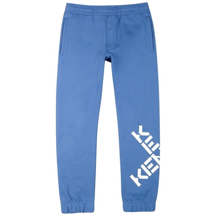 Kenzo Blue Logo Cotton-blend Sweatpants