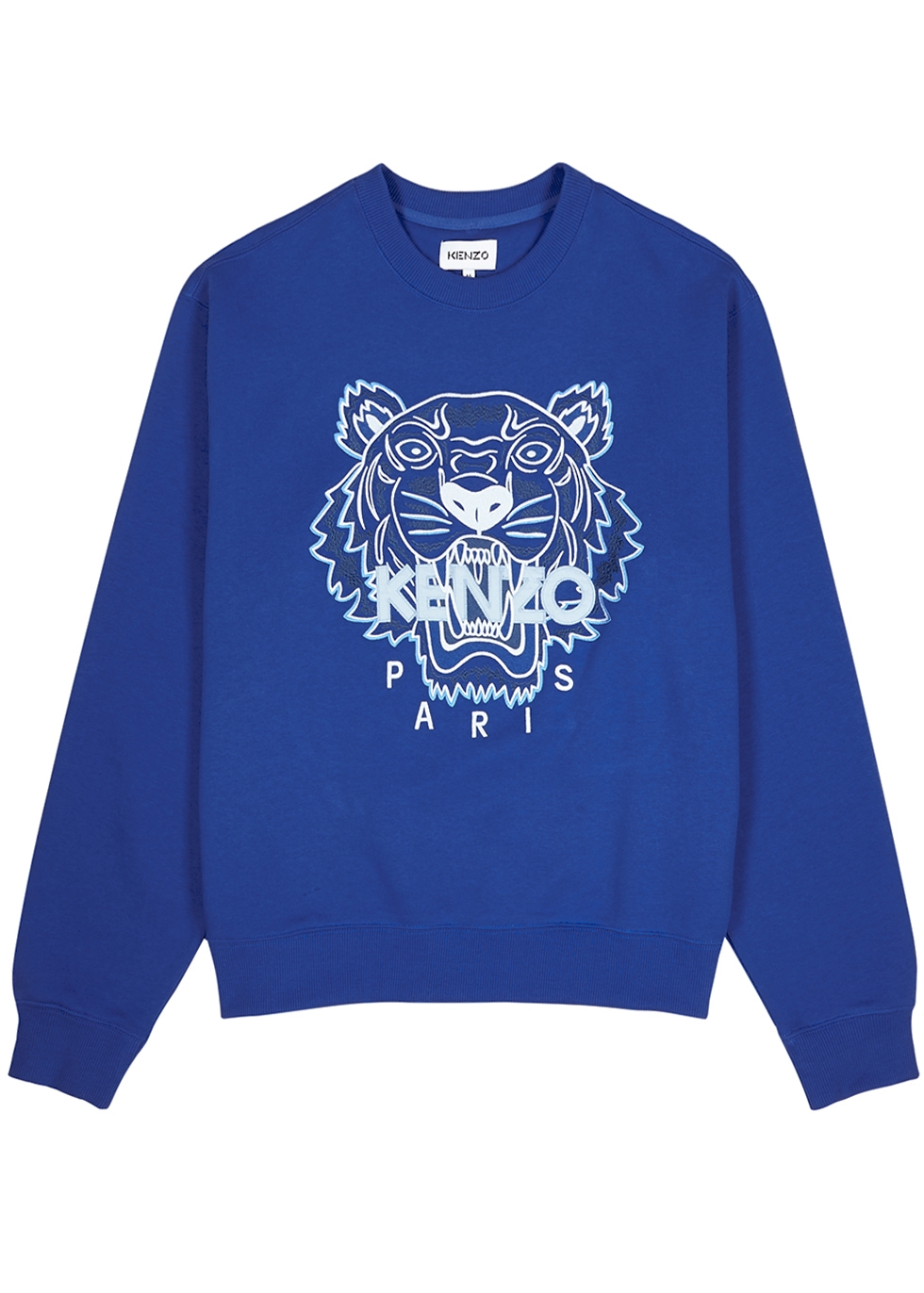 Kenzo Blue tiger-embroidered cotton 