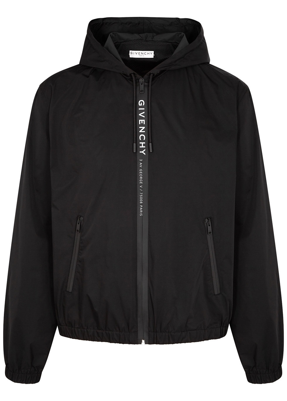 Givenchy Black logo shell jacket 