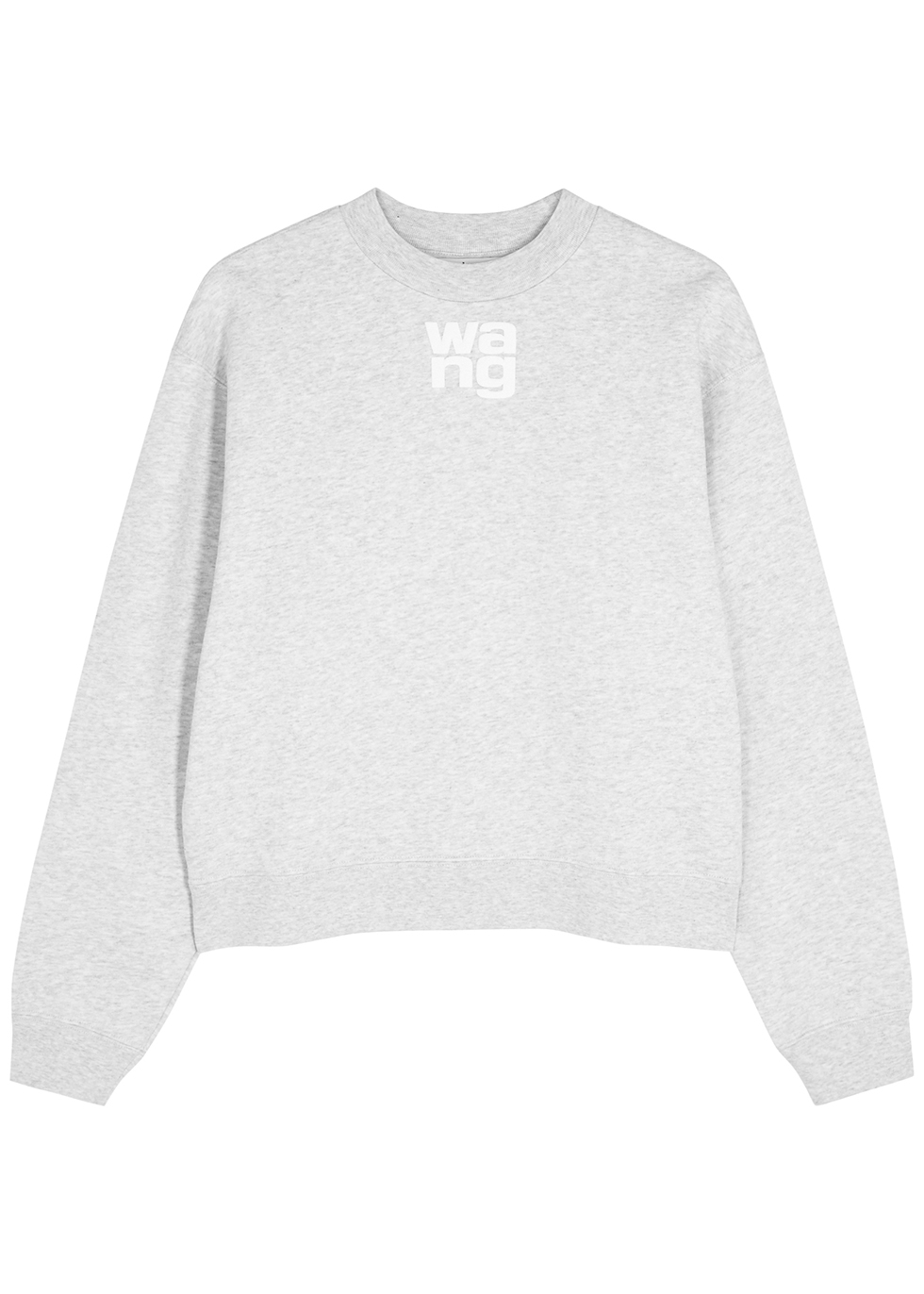 Light grey logo cotton-blend sweatshirt