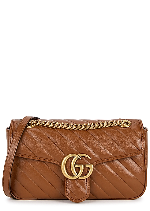 Gucci GG Marmont brown leather - Harvey Nichols