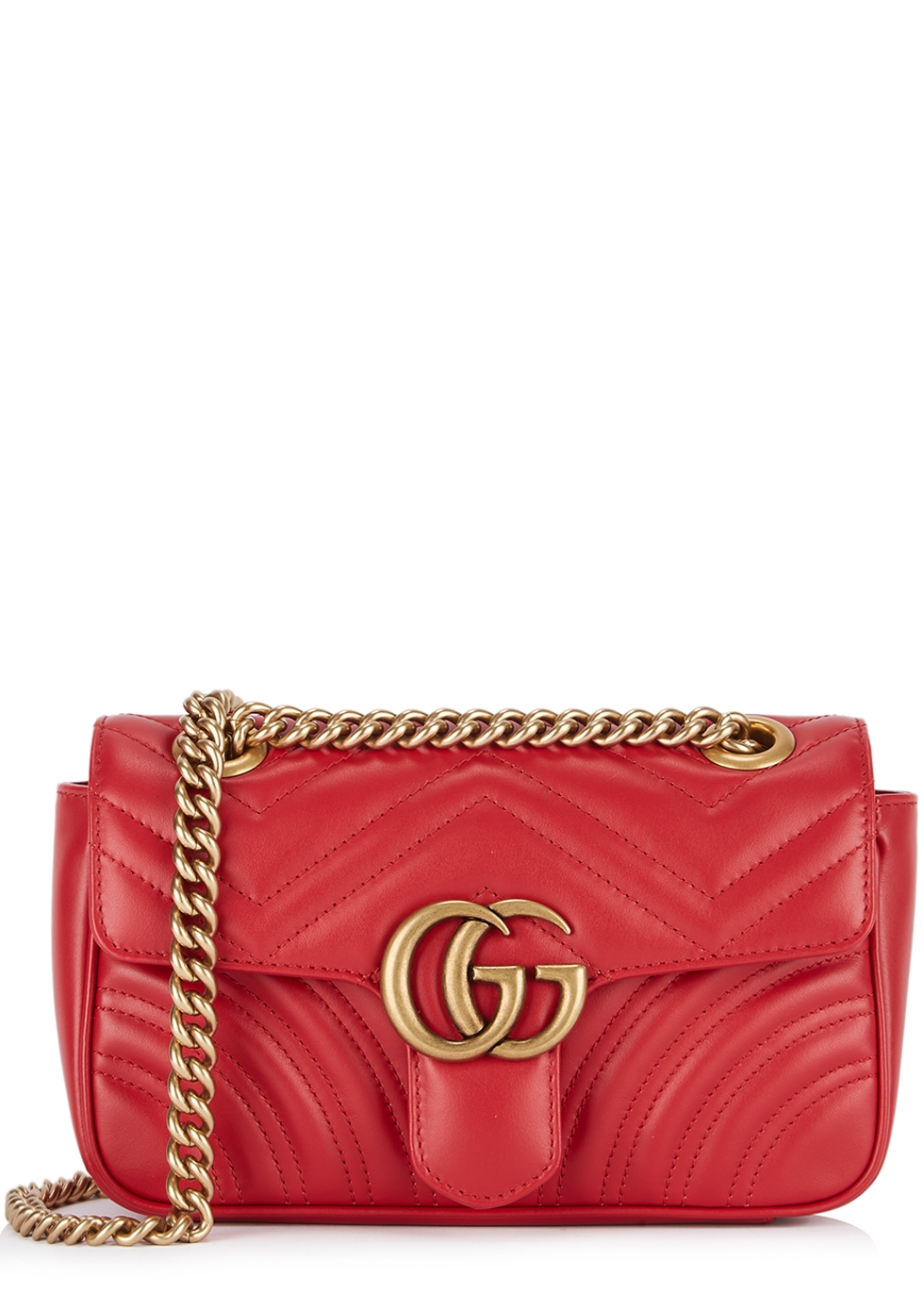 red leather gucci bag