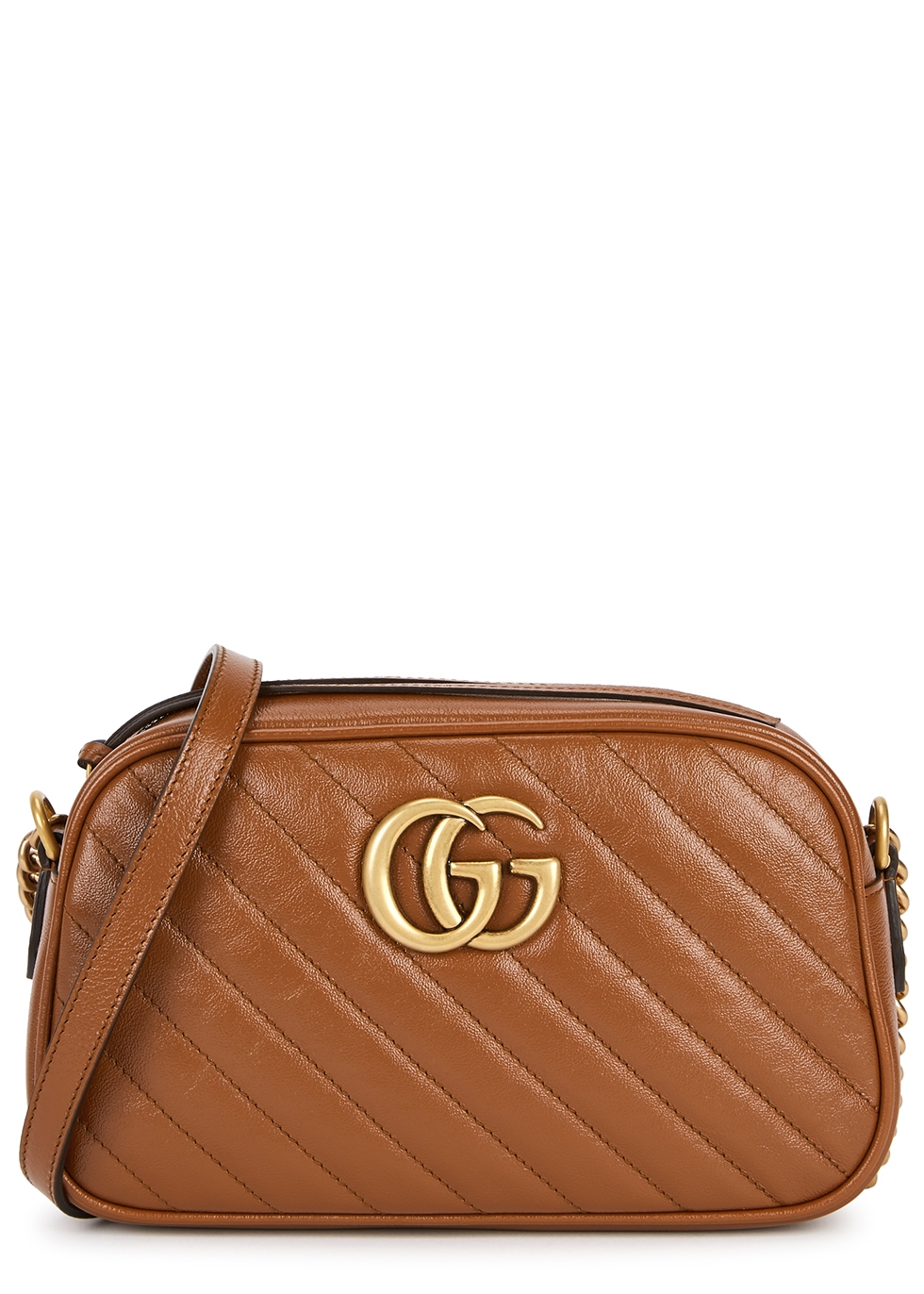 Gucci GG Marmont small brown leather 