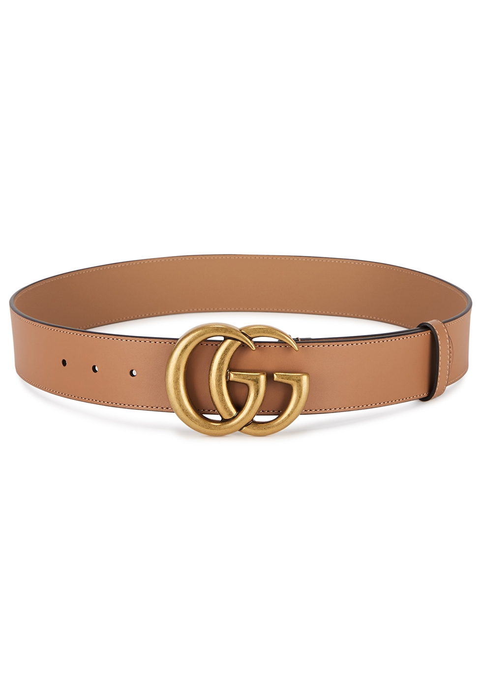 Gucci GG brown leather belt - Harvey 