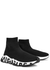 Speed Graffiti black stretch-knit sneakers - Balenciaga