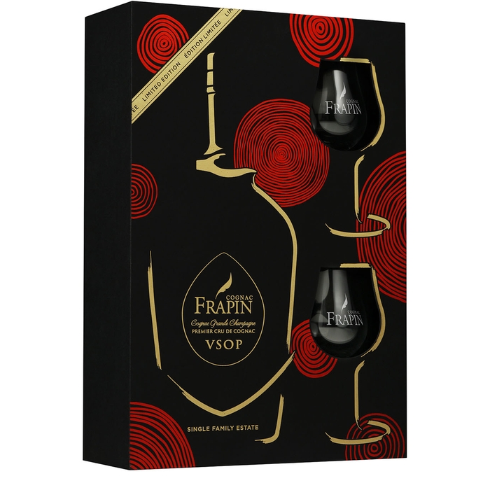 Frapin V.S.O.P. Grande Champagne Cognac & Glasses Gift Pack