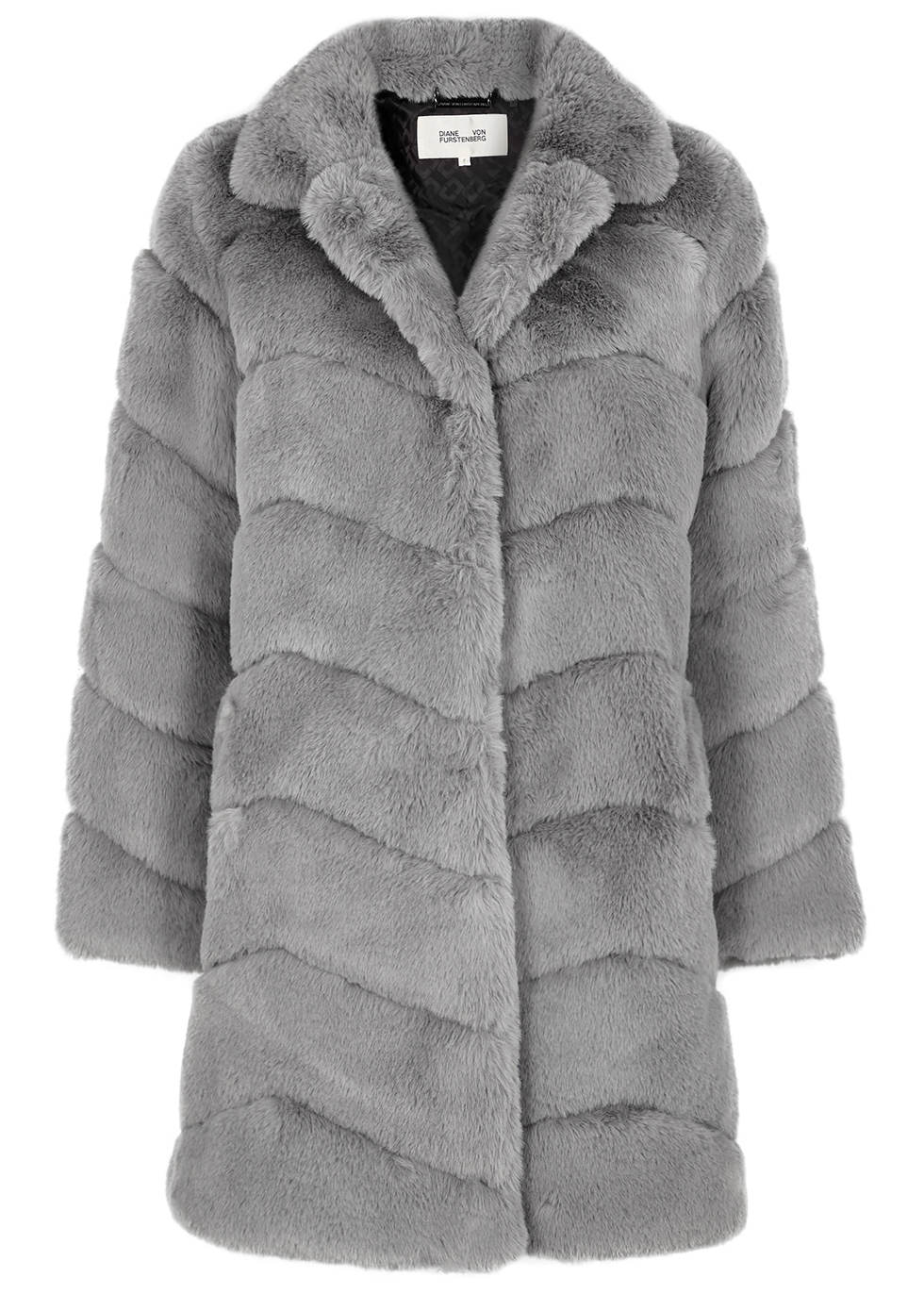 Tirzah grey faux fur coat