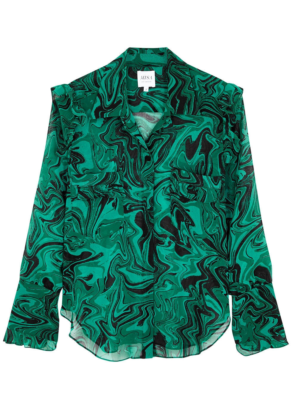 Anita green printed blouse