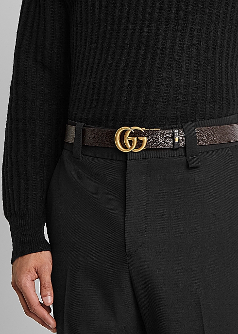 Gucci GG Marmont reversible leather belt Harvey Nichols
