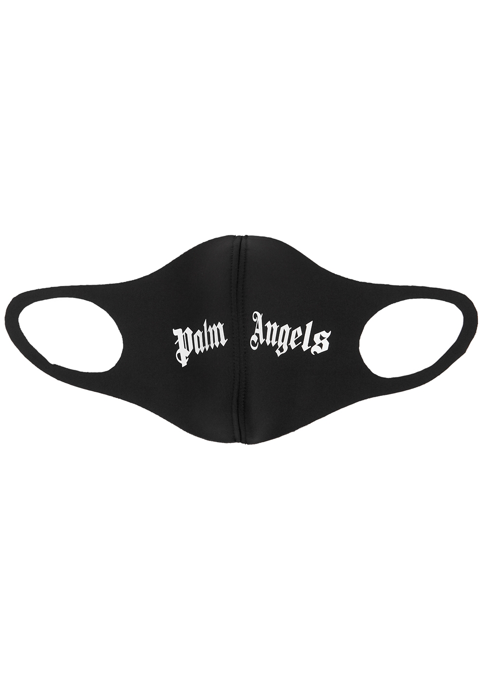 Palm Angels Black logo-print neoprene face mask - Harvey Nichols
