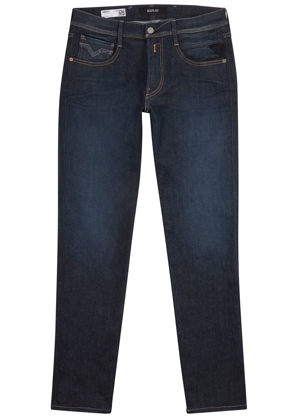 Anbass Hyperflex dark blue slim-leg jeans