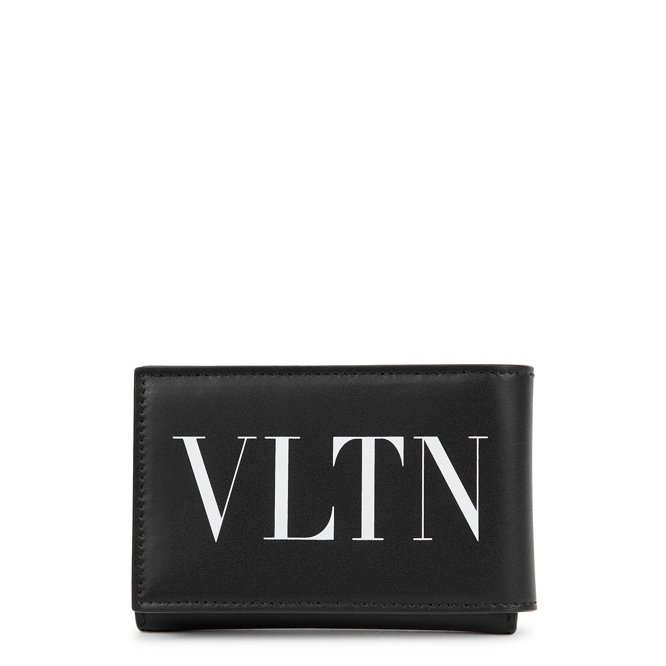 Valentino Valentino Garavani Vltn Black Leather Card Holder