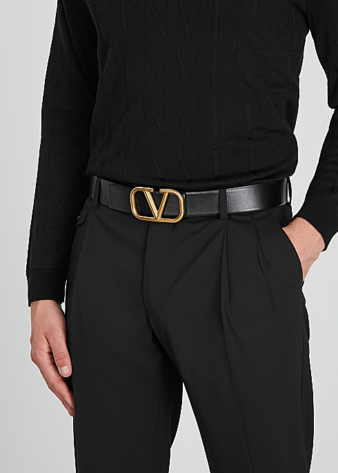 Valentino Garavani VLogo leather belt - Harvey Nichols