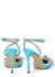 110 turquoise crystal-embellished satin pumps - MACH & MACH