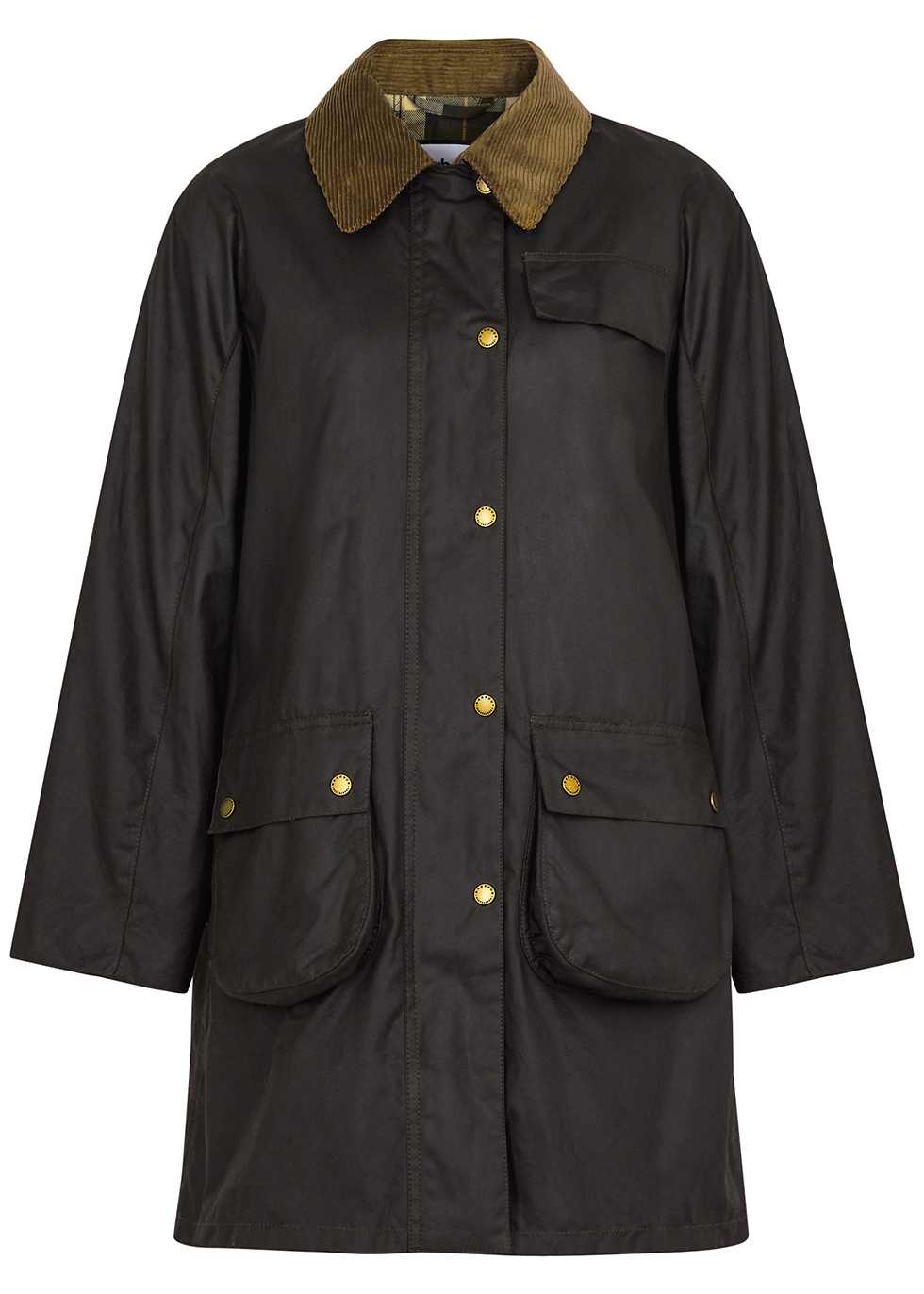 barbour by alexachung patch waxed cotton jacket