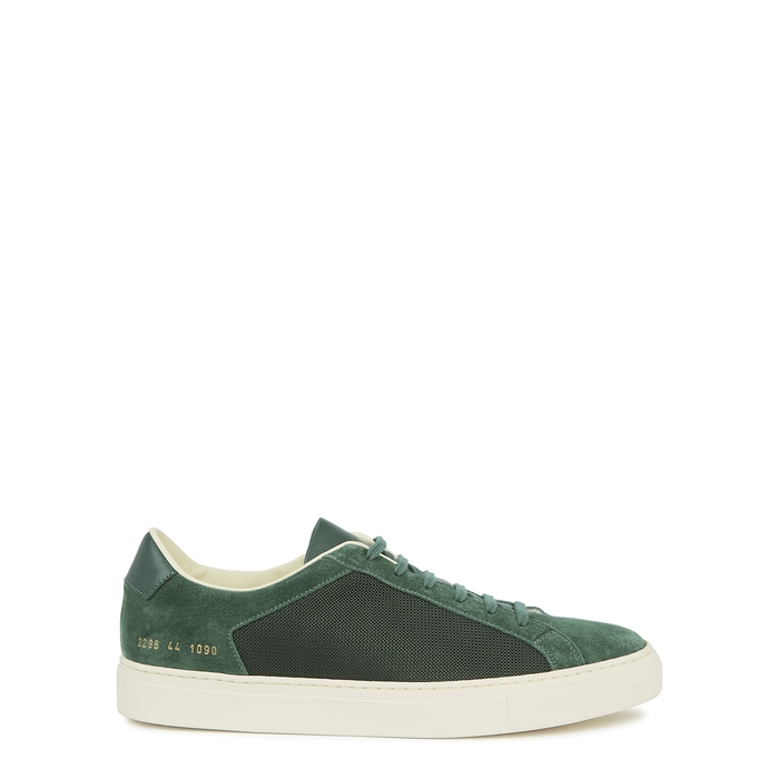 COMMON PROJECTS RETRO SUMMER EDITION FOREST GREEN SUEDE trainers,3313931