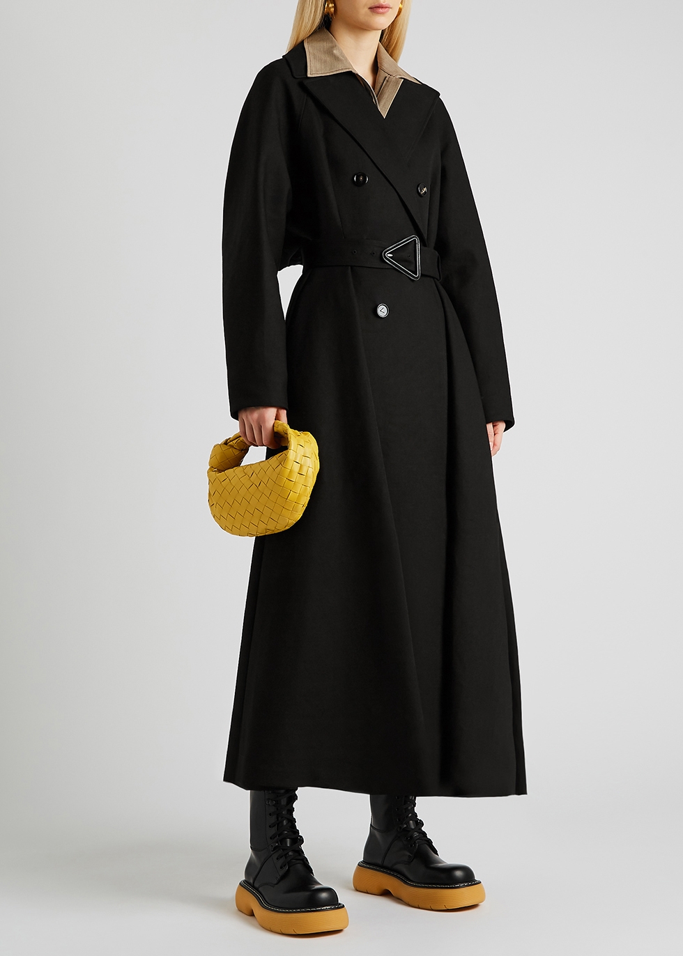 Bottega Veneta Black cotton trench coat - Harvey Nichols