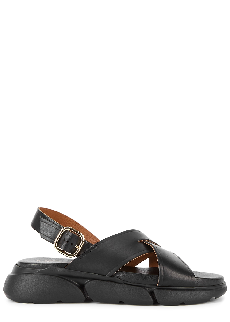ATP Atelier Barisci black leather sandals - Harvey Nichols