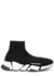 Speed 2.0 black metallic stretch-knit sneakers - Balenciaga