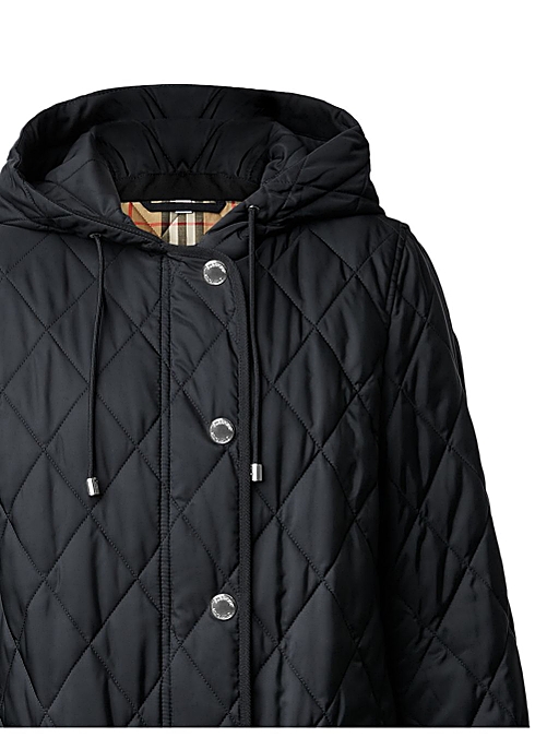 Burberry Diamond quilted thermoregulated hooded coat - Harvey Nichols