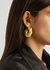 Yellow leather and sterling silver hoop earrings - Bottega Veneta