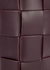 Cassette Intrecciato plum leather shoulder bag - Bottega Veneta