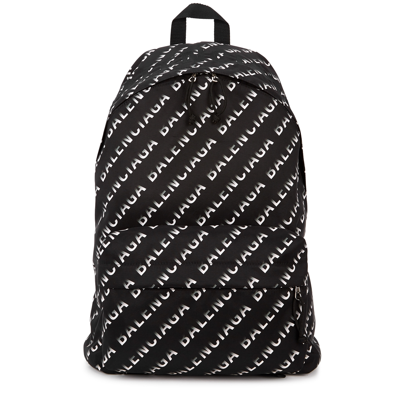 Shop Balenciaga Wheel Logo-print Nylon Backpack In Black And White