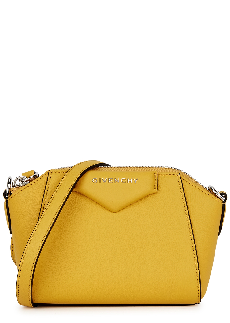 Antigona nano mustard leather cross-body bag