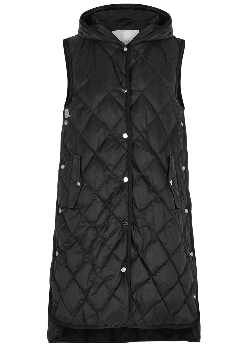Etreti black quilted shell gilet