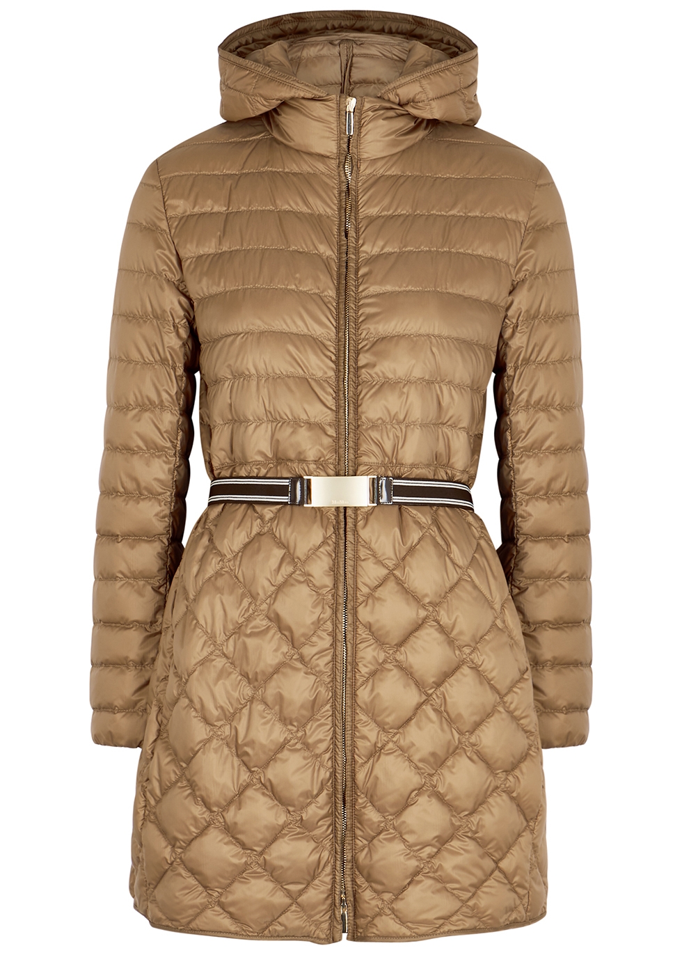 Etrevi camel quilted shell jacket