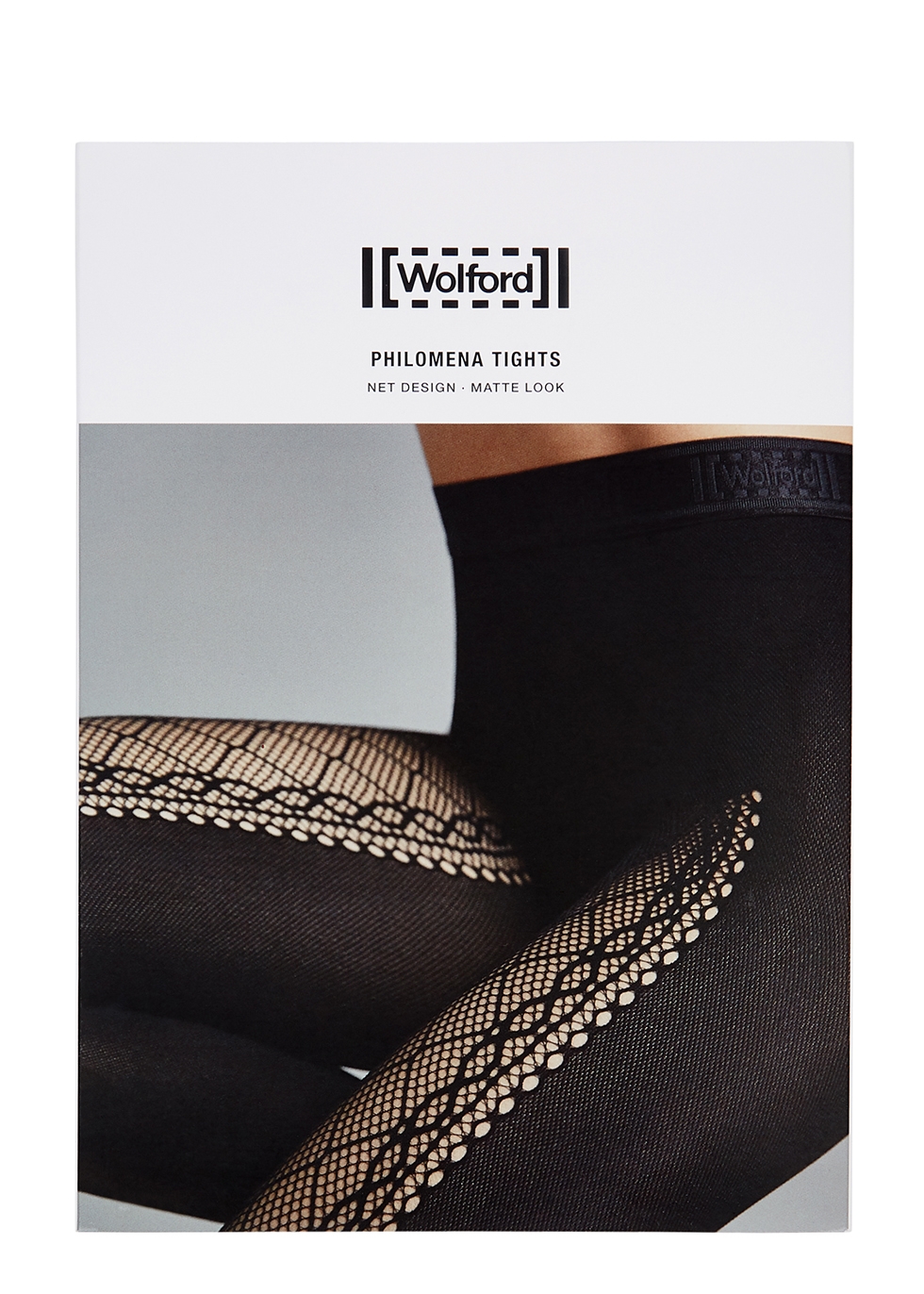 Philomena black panelled tights