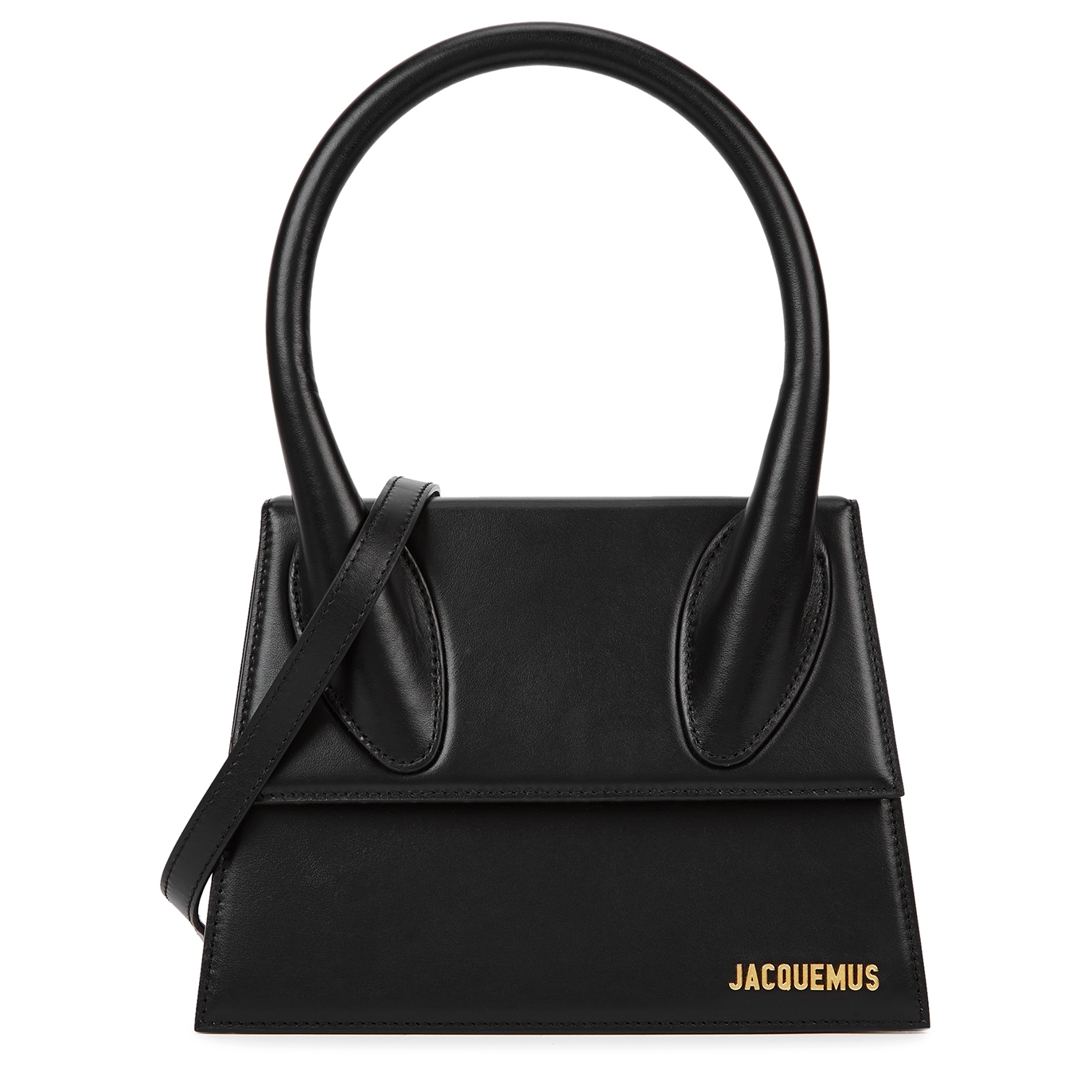 Jacquemus Le Grand Chiquito Black Leather Top Handle Bag