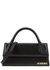 Le Chiquito Long black leather top handle bag - Jacquemus