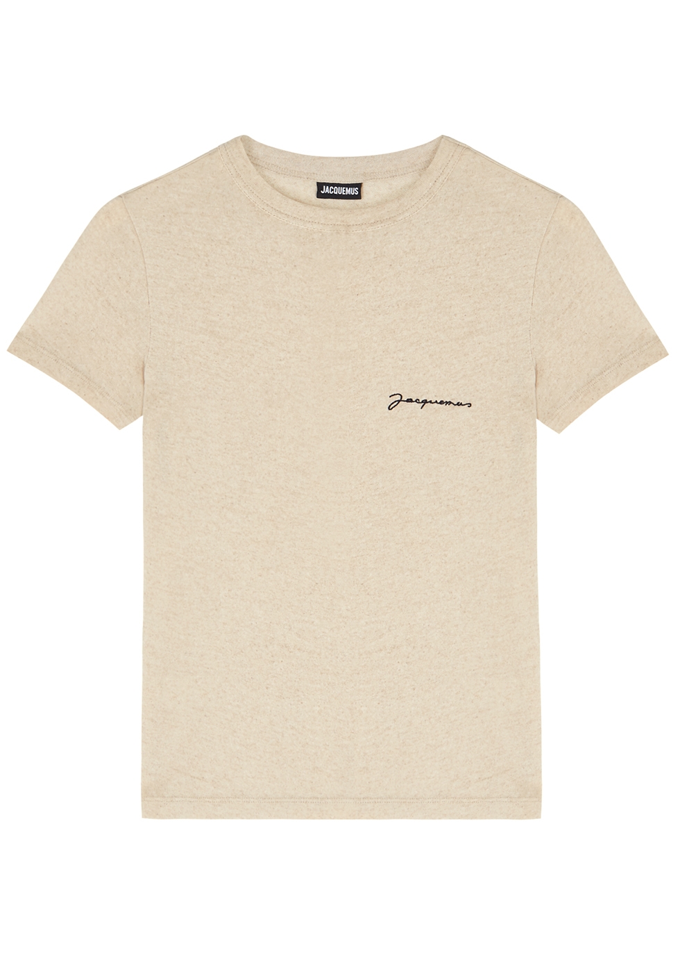 Jacquemus Le T-shirt Jacquemus oatmeal jersey top - Harvey Nichols