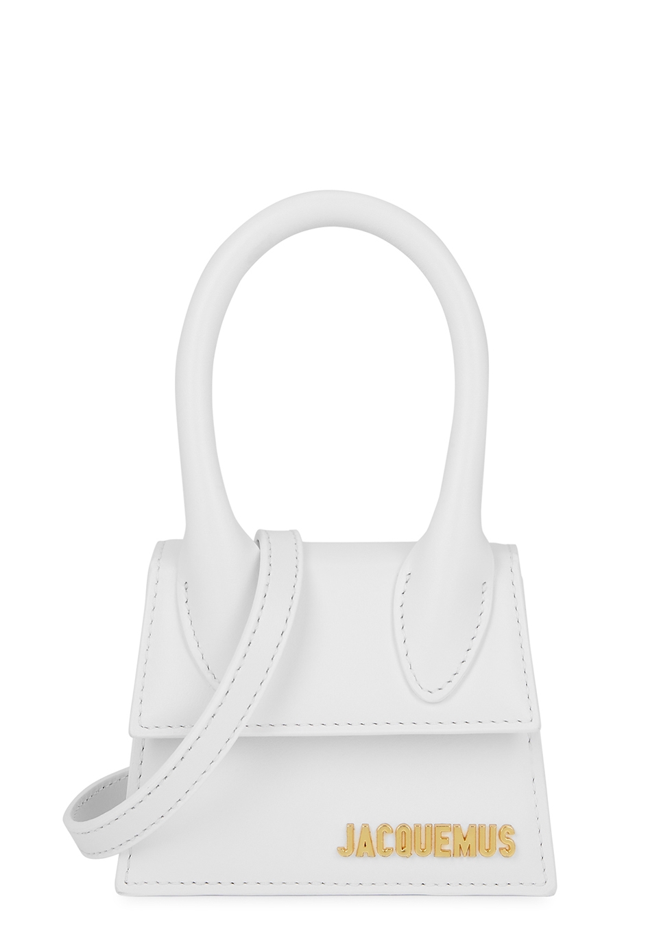 Jacquemus Le Chiquito white leather top handle bag - Harvey Nichols