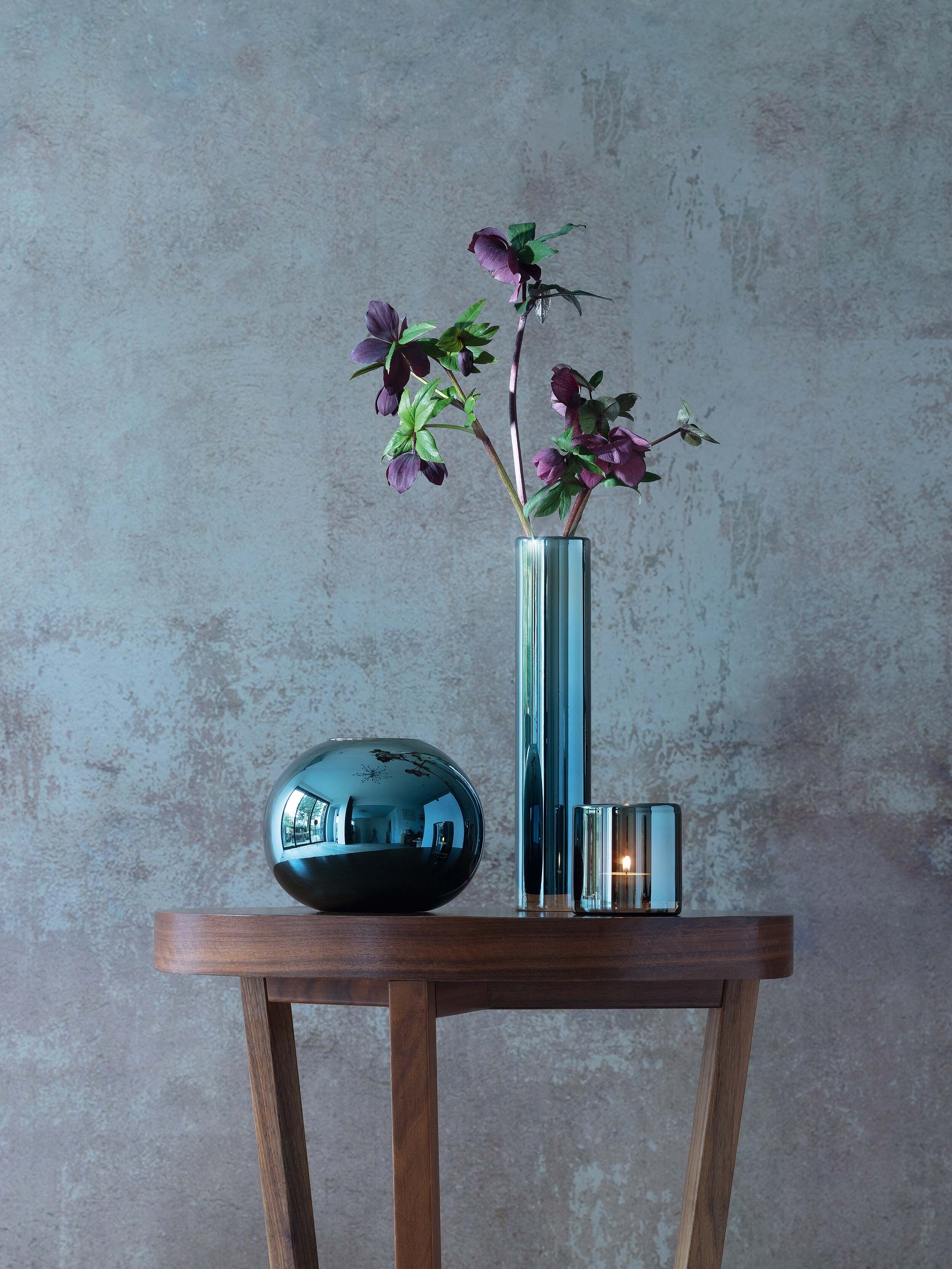 LSA International Epoque vase h30cm sapphire-lustre - Harvey Nichols