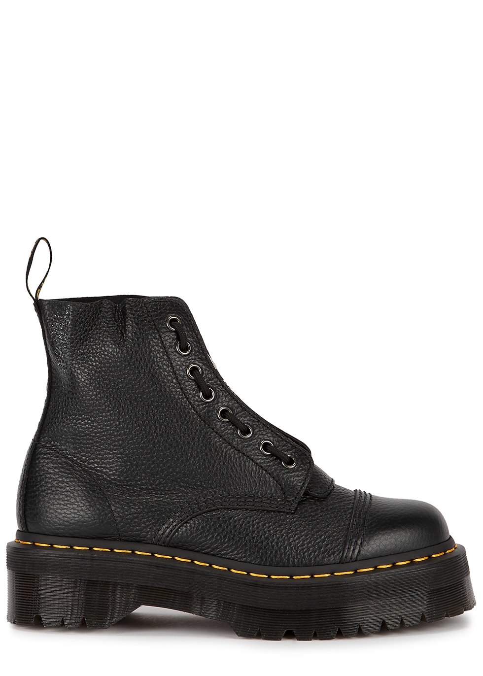 Sinclair black leather ankle boots