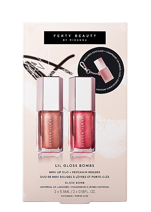 Fenty Beauty Lil Gloss Bombs Mini Lip Duo Keychain Holder Harvey Nichols