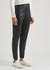 Black faux stretch-leather sweatpants - Spanx