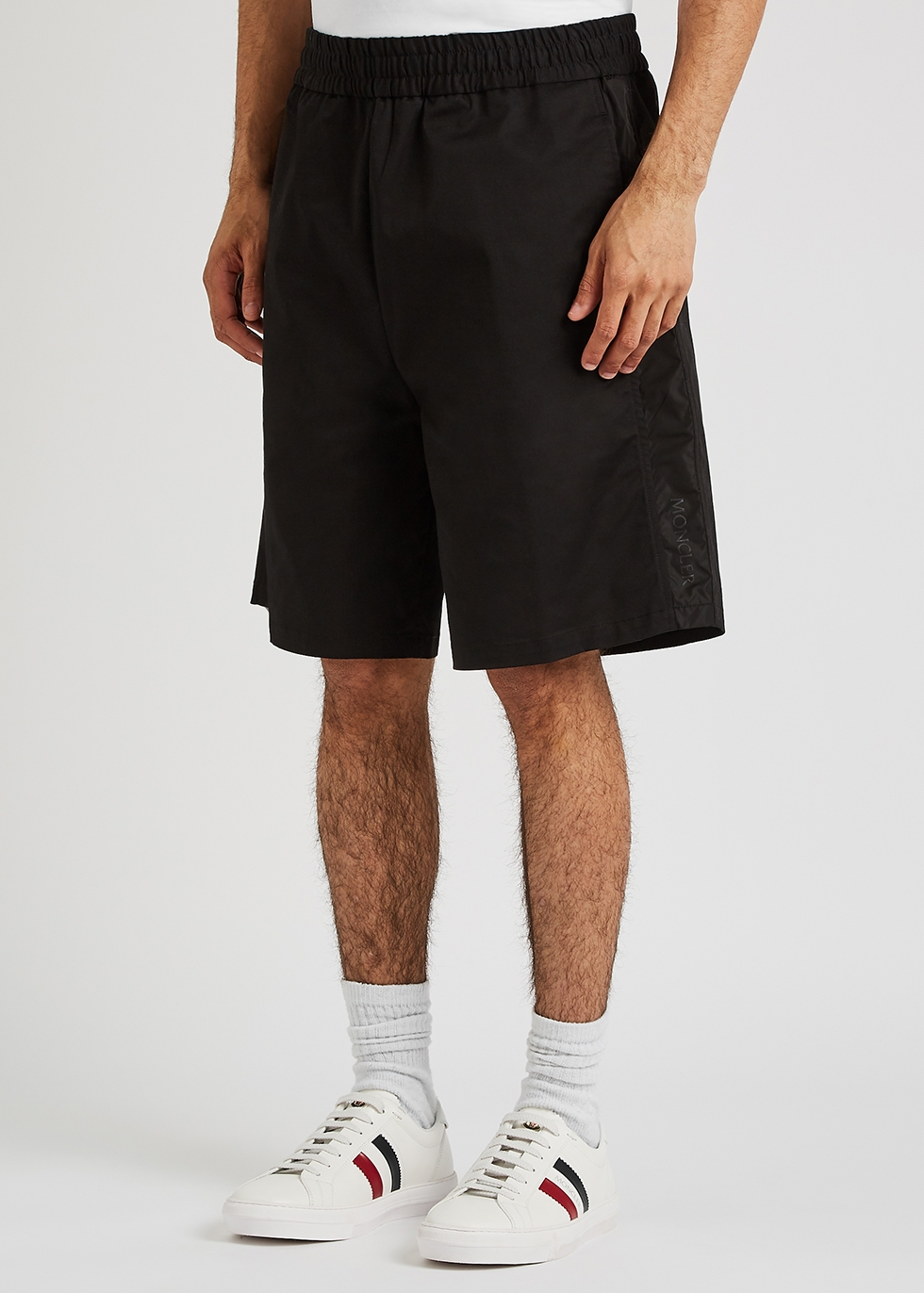 Moncler Black stretch-cotton shorts - Harvey Nichols
