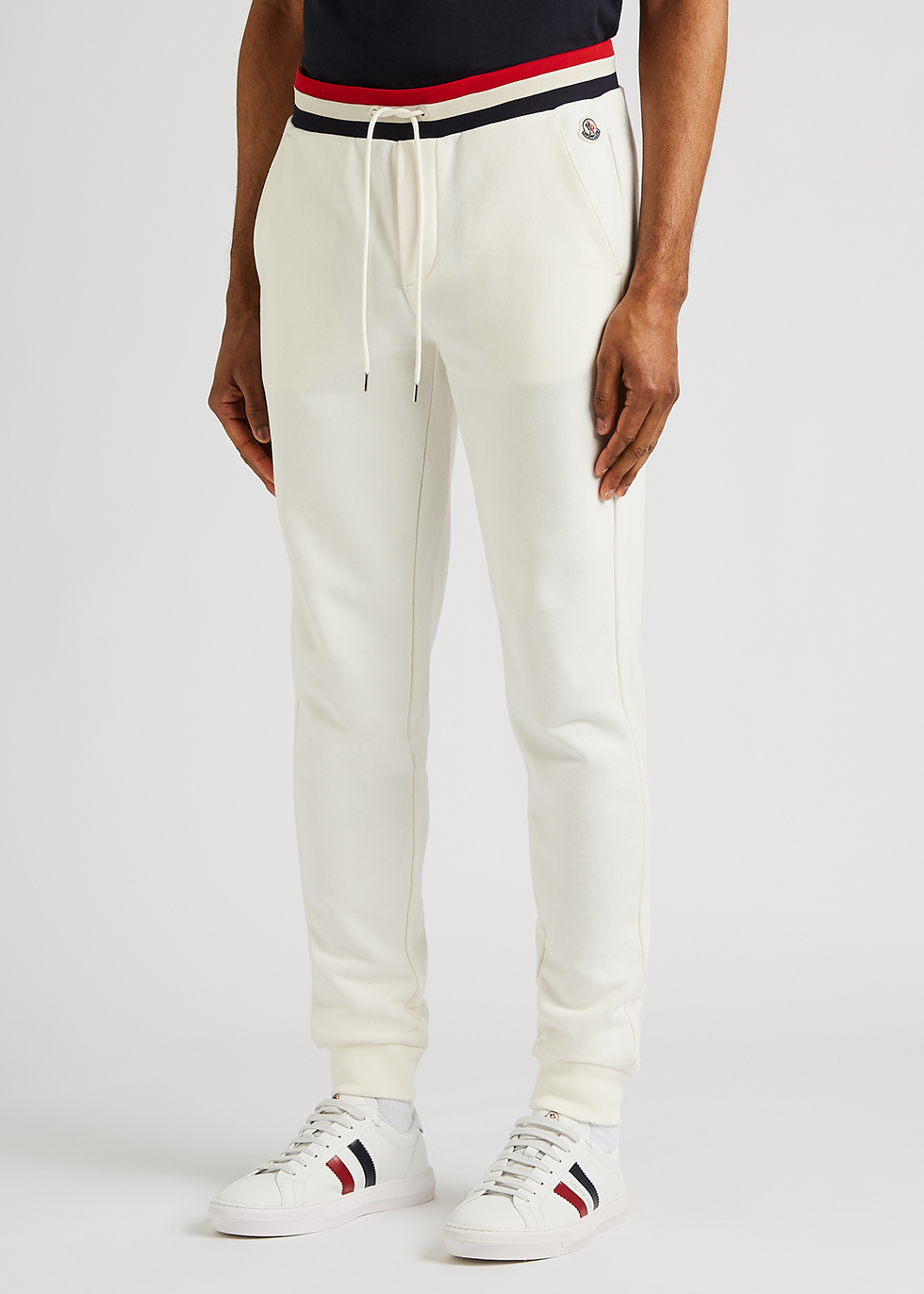Moncler White cotton sweatpants - Harvey Nichols