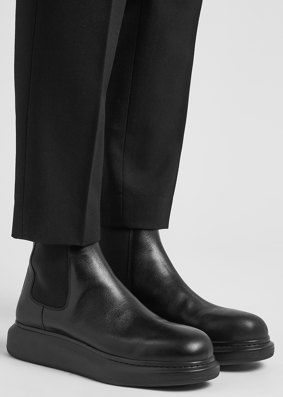 Hybrid black leather Chelsea boots Harvey Nichols Men Shoes Boots Chelsea Boots 