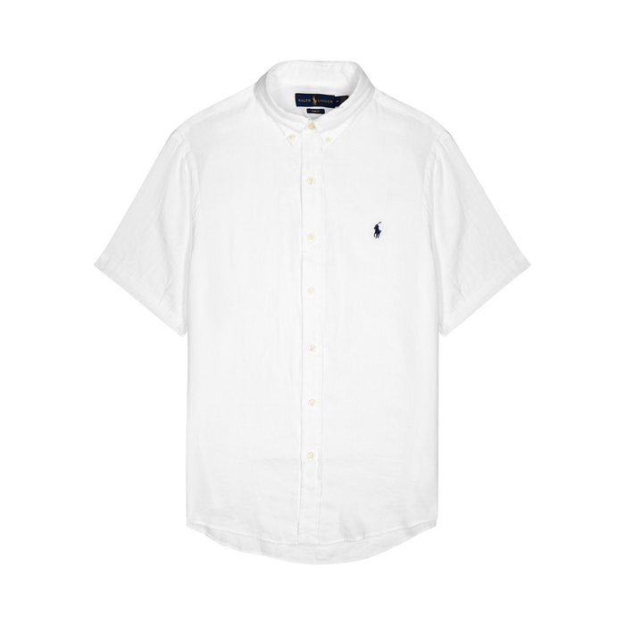Polo Ralph Lauren White Slim Linen Shirt