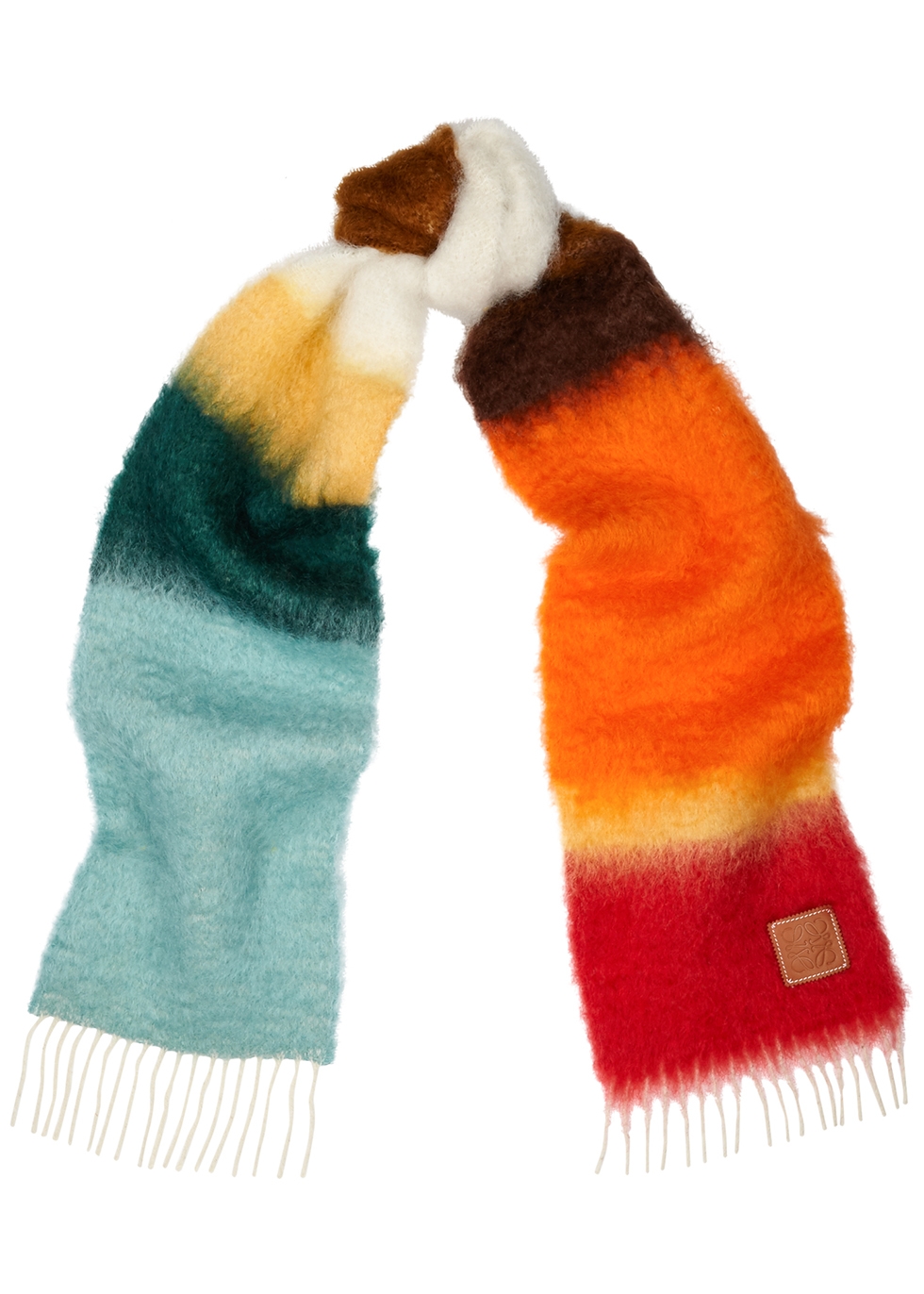 Loewe Striped mohair-blend scarf 