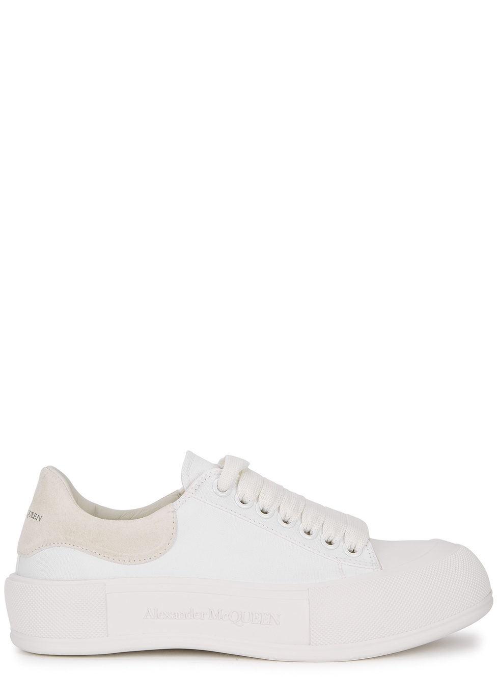 Alexander McQueen Deck white canvas sneakers - Harvey Nichols