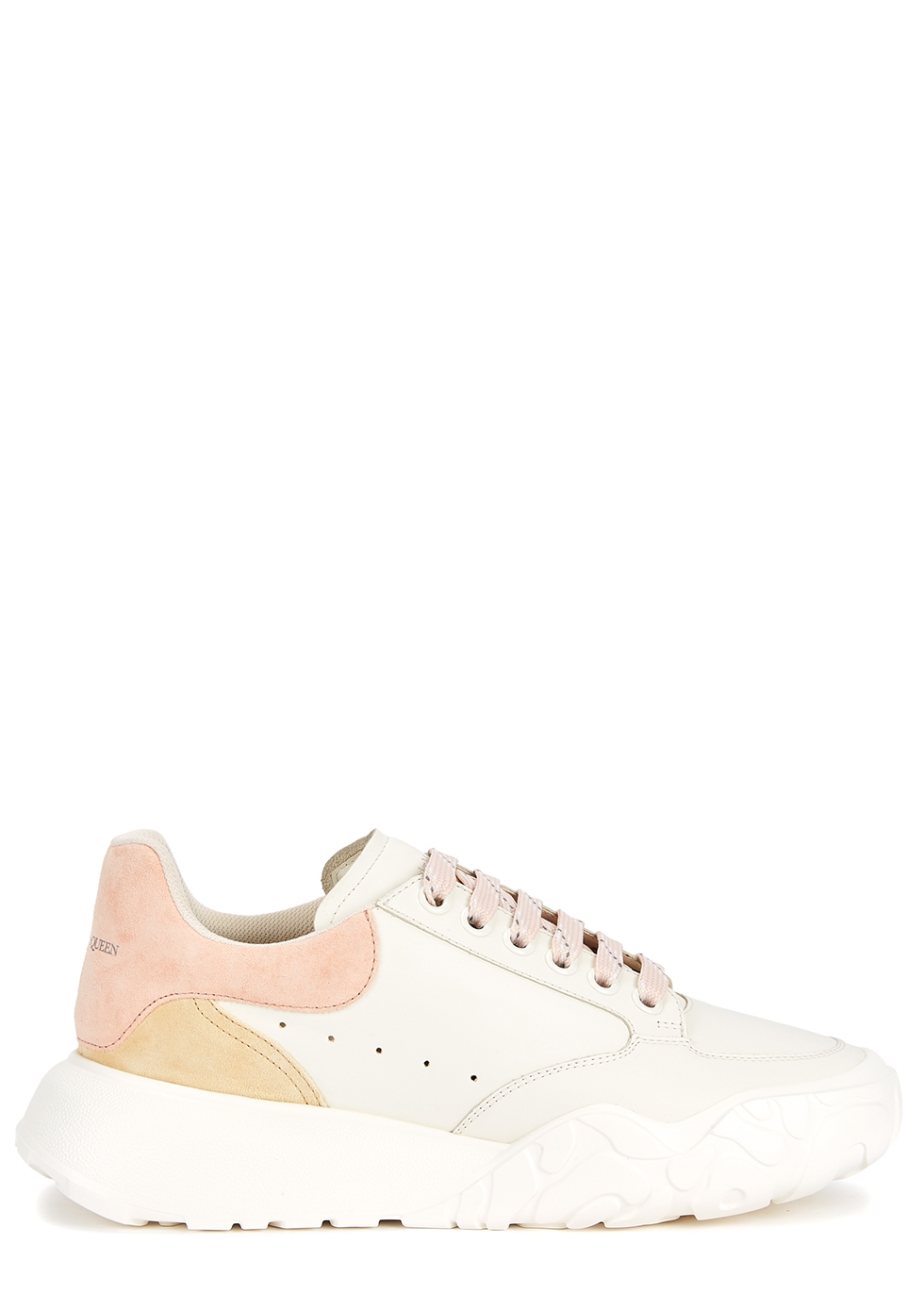 Alexander McQueen Court white panelled leather sneakers - Harvey Nichols